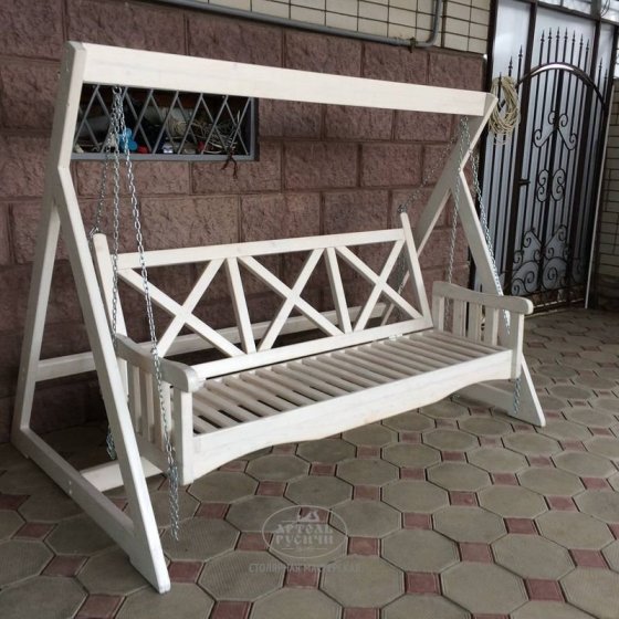 Садовые качели из дерева для дачи «Курортные»