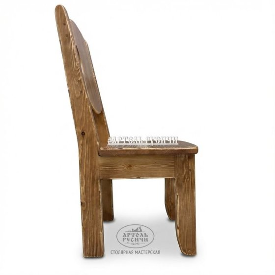 Состаренный стул для бани и кафе из массива дерева «Псковский»