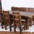 Комплект мебели под старину из массива для беседки на 6-10 человек «Суздальский»