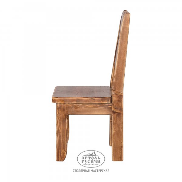 Характеристики Состаренный стул для бани и кафе из массива дерева «Псковский»