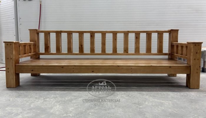 Скамейка и лавочка из натурального дерева