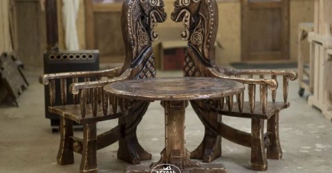 История одного проекта. Коллекция «Драккар» - резная мебель под старину в стиле викингов
