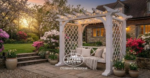 Садовые качели из массива: искусство создавать тишину