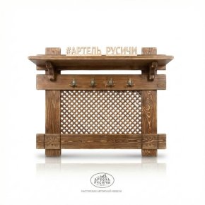 Настенная вешалка-панно из массива северной сосны «Суздальская»