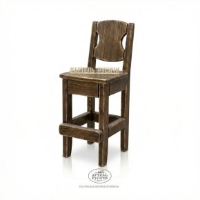 Высокий барный стул «Псковский» из массива дерева 