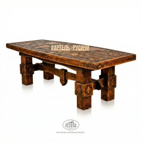 Стол викингов с картой мира на столешнице | Коллекция «Драккар»
