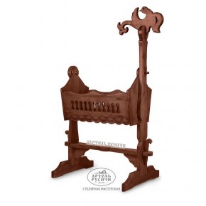 Люлька LuxusBaby из массива дерева с механизмом