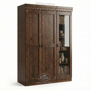 Шкаф с пеналом под старину из массива дерева «Суздальский» 