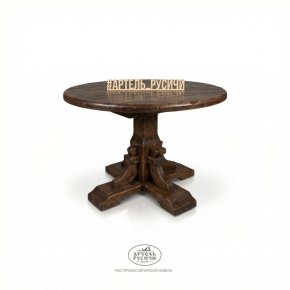 Стол круглый под старину для уличного кафе и для бани «Смоленский» на 2 персоны