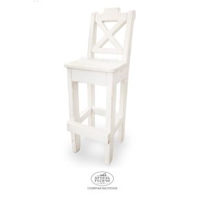 Высокий барный стул «Прованс» из массива дерева