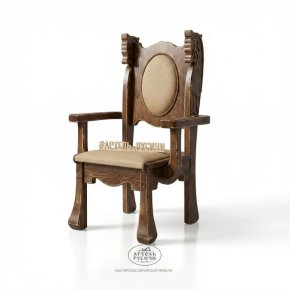 Кресло резное мягкое под старину «Драккар»