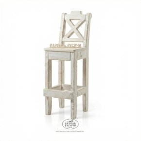 Высокий барный стул «Прованс» из массива дерева