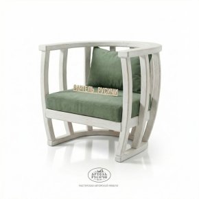 Кресло из массива дерева с мягкими подушками «Бали-стайл»