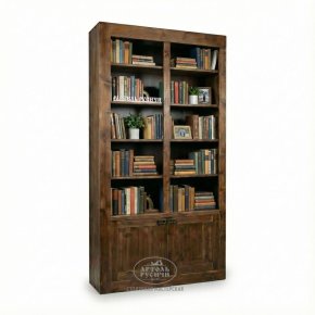 Книжный шкаф под старину из массива дерева | «Белгородский»