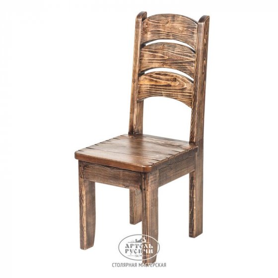 Деревянный стул в стиле русский лофт из массива сосны