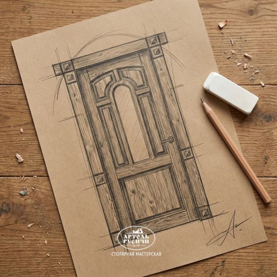 Дверь из массива северной сосны «Белгородская»