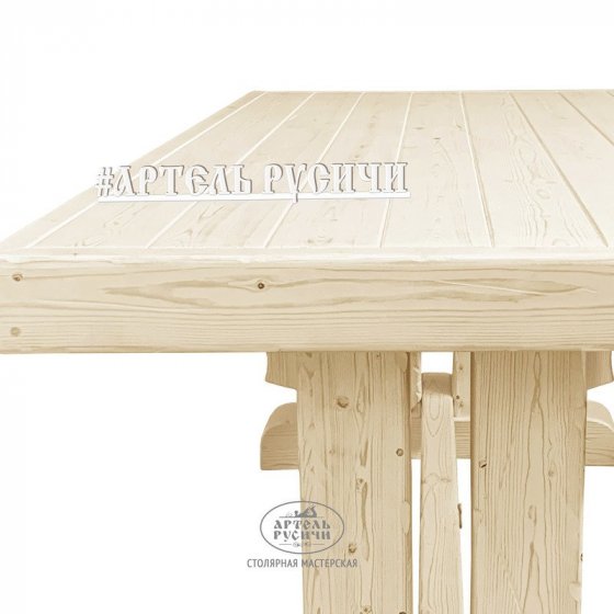 Деревянный стол винтажный белый «Ладожский»
