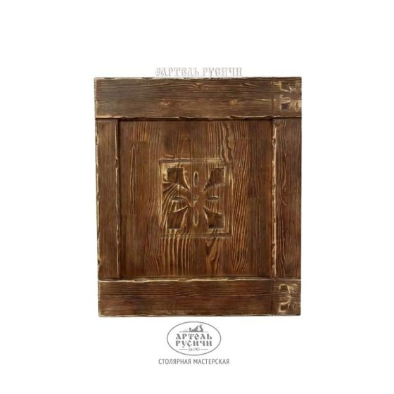 Фасады из массива северной сосны «Суздальские» для кухни-барбекю, мангальной зоны