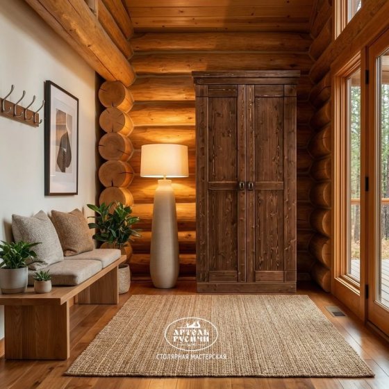 Шкаф платяной из массива северной сосны «Суздальский-особый»