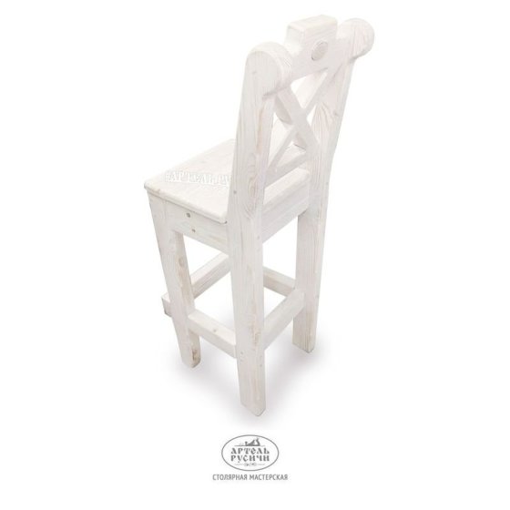 Высокий барный стул «Прованс» из массива дерева