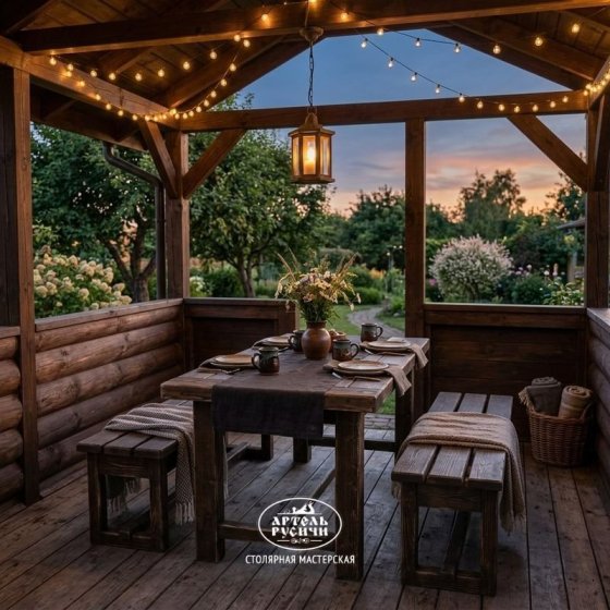 Лавка из массива натурального дерева «Лофт»