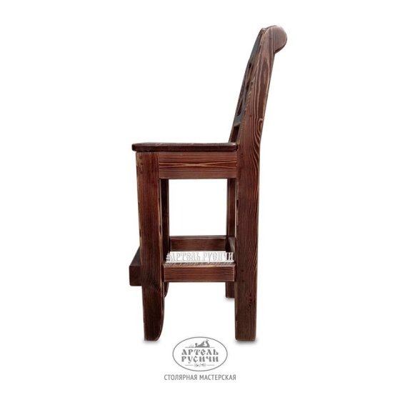 Высокий барный стул «Прованс» из массива дерева