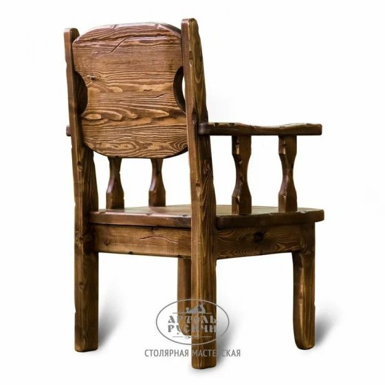 Кресло для бани и кафе из массива дерева «Псковское»