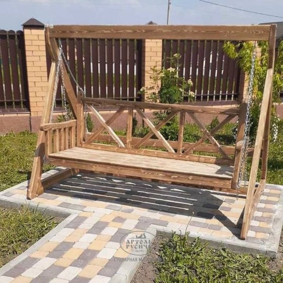 Качели деревянные 