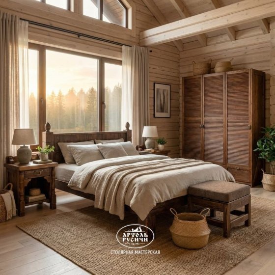 Кровать из массива северной сосны «Белгородская»