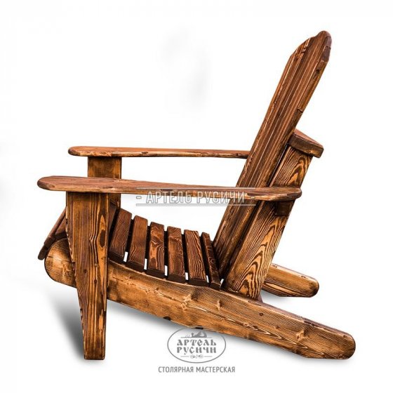 Садовое кресло Адирондак из дерева для улицы — Adirondack Chair — американская классика