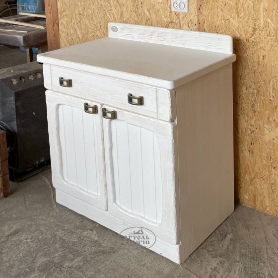 Комод винтажный белый из массива дерева «Ладожский»