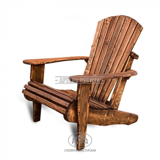 Садовое кресло Адирондак из дерева для улицы — Adirondack Chair — американская классика