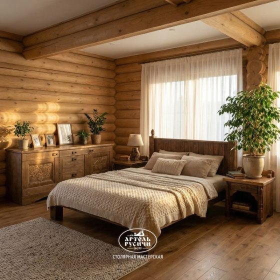 Кровать из массива северной сосны «Белгородская»