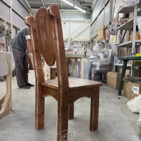 Стул под старину с резьбой «Смоленский» для беседки, бани или кафе