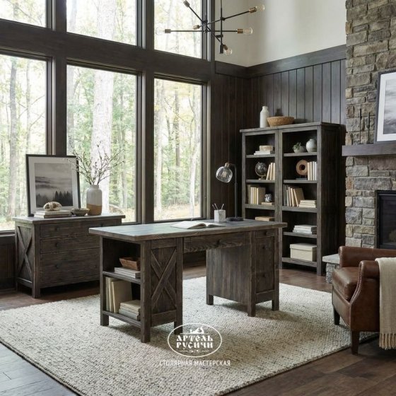 Письменный стол «Прованс» из массива северной сосны