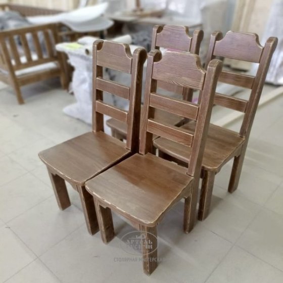 Деревянный стул под старину русский лофт «Ладожский»