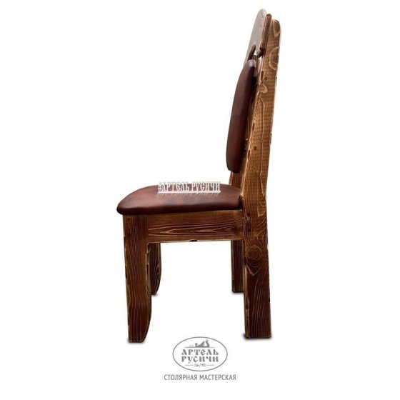 Стул из массива дерева с мягкими сидушкой и спинкой «Белгородский»