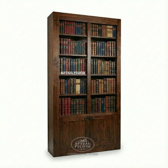 Книжный шкаф под старину из массива дерева | «Белгородский»
