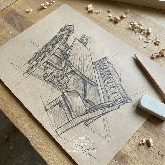 Комплект «Смоленский» из массива сосны с мягкими сиденьями 