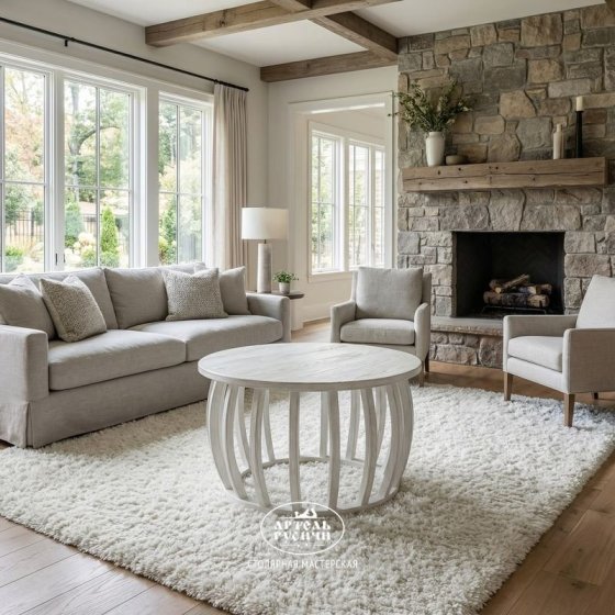 Кофейный столик из массива дерева «Бали-стайл»