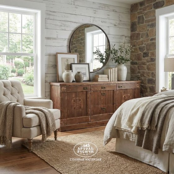 Деревянный комод под старину из массива «Суздальский»