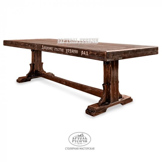 Большой деревянный стол «Белгородский»- массив сосны