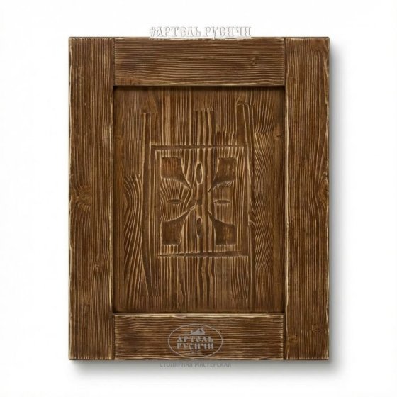 Фасады из массива северной сосны «Суздальские» для кухни-барбекю, мангальной зоны