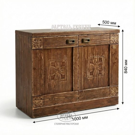 Комод из массива дерева «Суздальский» для бани 