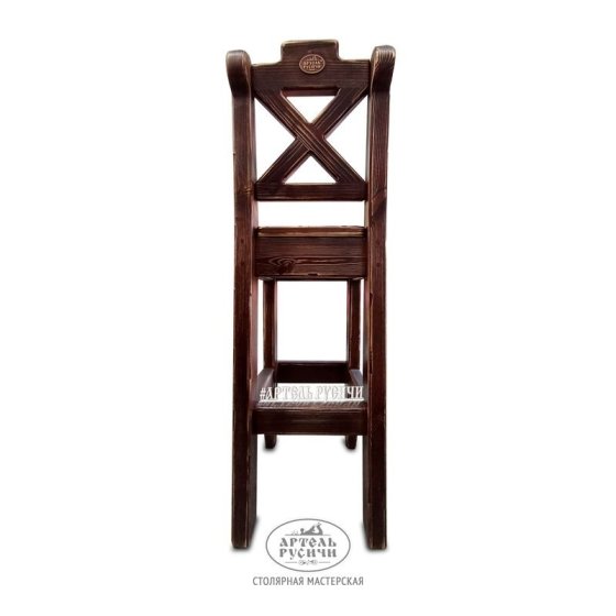 Высокий барный стул «Прованс» из массива дерева