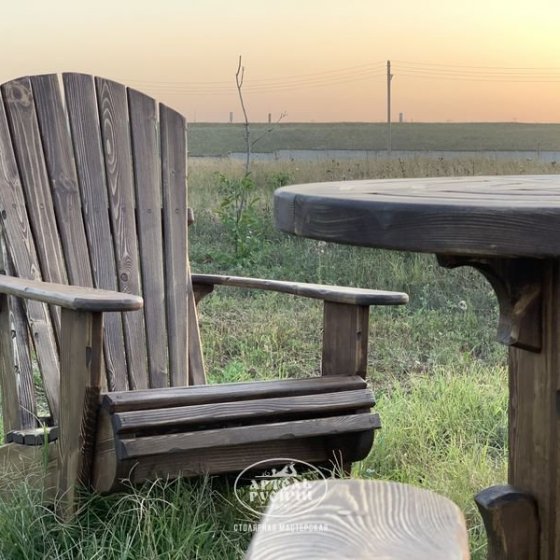 Садовое кресло Адирондак из дерева для улицы — Adirondack Chair — американская классика