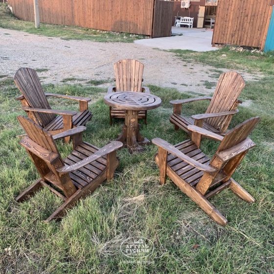 Садовое кресло Адирондак из дерева для улицы — Adirondack Chair — американская классика