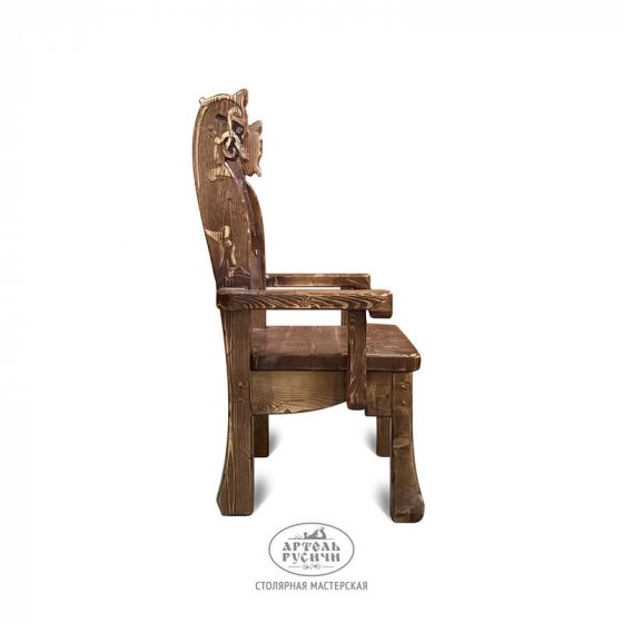 Кресло резное под старину «Драккар»
