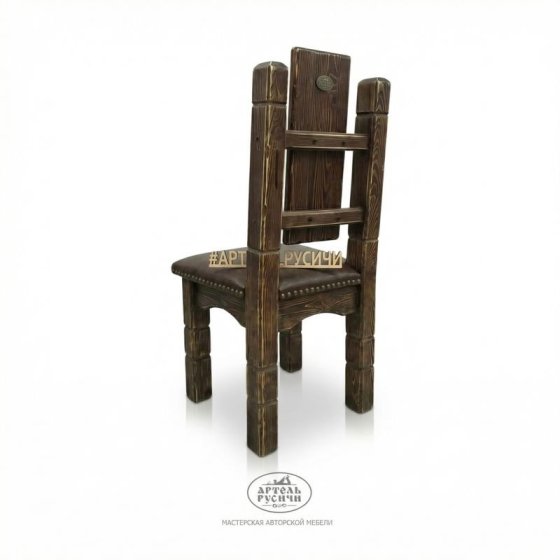Стул из массива северной сосны с мягкой обивкой «Суздальский»