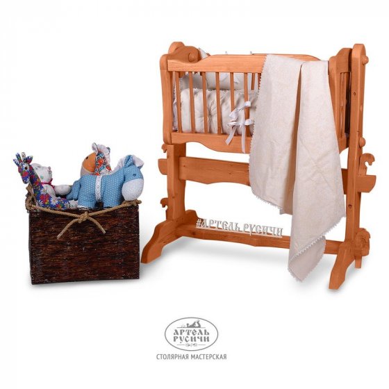 Люлька-кроватка LuxusBaby из массива дерева